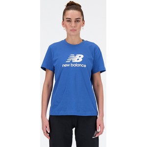 T-shirt New Balance z krótkim rękawem w sportowym stylu z okrągłym dekoltem