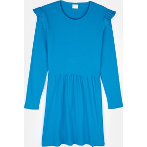 Niebieska sukienka dziewczęca Gate z bawełny
