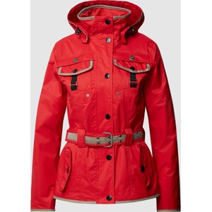 Czerwona kurtka Wellensteyn krótka z kapturem w stylu casual