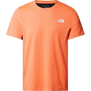 Pomarańczowy t-shirt The North Face w stylu casual z krótkim rękawem