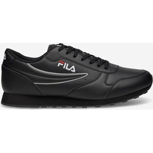 Czarne buty sportowe Fila w sportowym stylu sznurowane