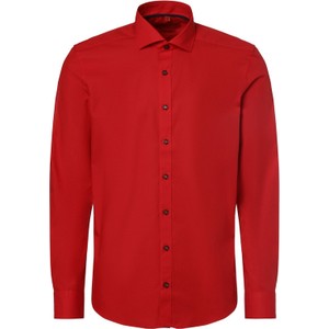 Czerwona koszula Finshley & Harding w stylu casual z klasycznym kołnierzykiem