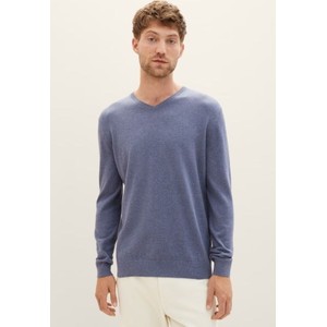 Fioletowy sweter Tom Tailor z bawełny w stylu casual