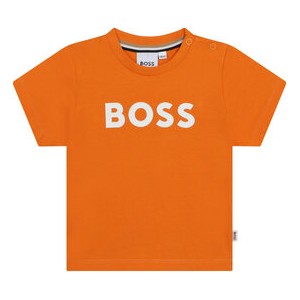 Pomarańczowa koszulka dziecięca Hugo Boss dla chłopców