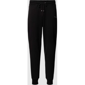 Czarne spodnie Peek&Cloppenburg w sportowym stylu z bawełny