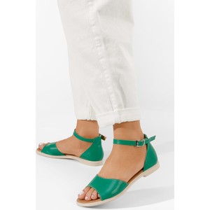 Zielone sandały Zapatos w stylu casual