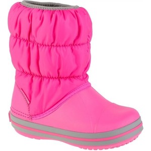 Różowe buty dziecięce zimowe Crocs dla dziewczynek