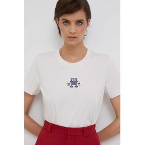 T-shirt Tommy Hilfiger z krótkim rękawem w stylu casual z okrągłym dekoltem