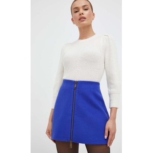 Niebieska spódnica Max & Co. z wełny w stylu casual mini