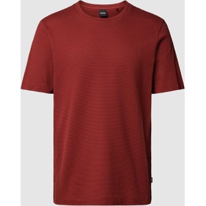 Czerwony t-shirt Hugo Boss z krótkim rękawem w stylu casual