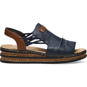 Granatowe sandały Rieker z klamrami w stylu casual