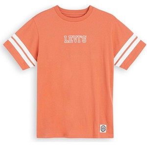 Pomarańczowy t-shirt Levis z okrągłym dekoltem