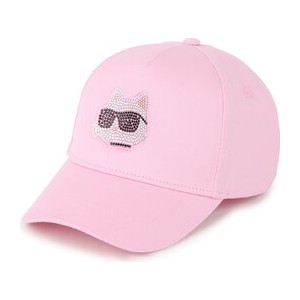 Różowa czapka Karl Lagerfeld