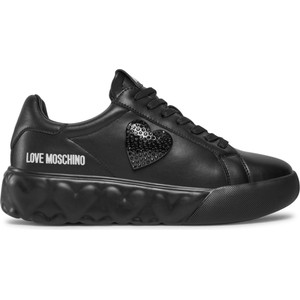 Buty sportowe Love Moschino sznurowane na platformie