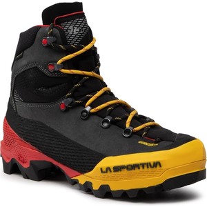 Czarne buty trekkingowe La Sportiva sznurowane z goretexu