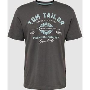 T-shirt Tom Tailor w młodzieżowym stylu z nadrukiem