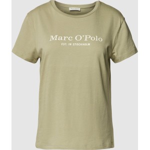 T-shirt Marc O'Polo z okrągłym dekoltem z bawełny z krótkim rękawem