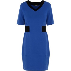 Niebieska sukienka Ochnik mini z krótkim rękawem prosta