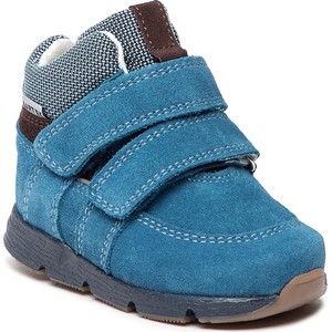 Niebieskie buty dziecięce zimowe Bartek na rzepy
