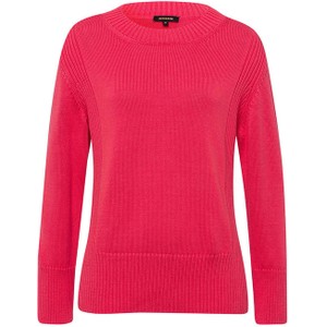 Różowy sweter More & More w stylu casual z bawełny