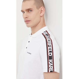 T-shirt Karl Lagerfeld z nadrukiem z krótkim rękawem z bawełny