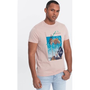 T-shirt Ombre z żakardu z nadrukiem w stylu klasycznym