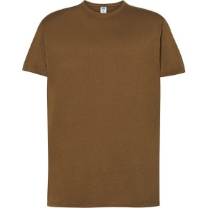 Brązowy t-shirt JK Collection z bawełny z krótkim rękawem