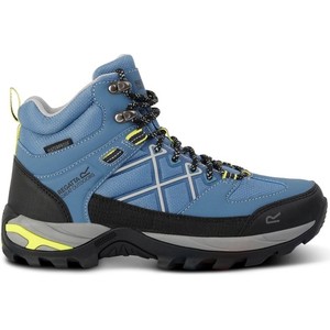 Niebieskie buty trekkingowe Regatta z płaską podeszwą