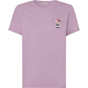 Fioletowy t-shirt Marie Lund z bawełny