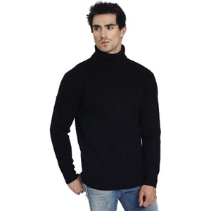 Czarny sweter C& Jo z golfem w stylu casual z kaszmiru