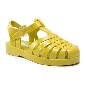 Żółte buty dziecięce letnie Melissa z klamrami