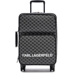 Czarna walizka Karl Lagerfeld z tkaniny
