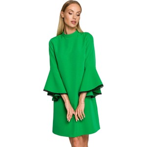 Zielona sukienka Made Of Emotion mini w stylu casual z okrągłym dekoltem