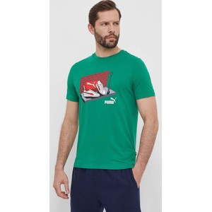 T-shirt Puma w młodzieżowym stylu z krótkim rękawem z bawełny