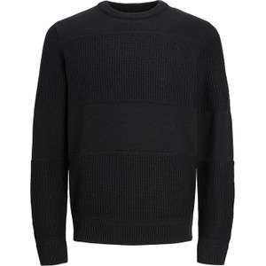 Czarny sweter Jack & Jones z okrągłym dekoltem w stylu casual