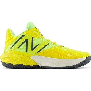 Żółte buty sportowe New Balance w sportowym stylu sznurowane