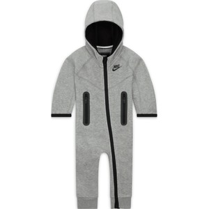 Pajacyk dla niemowląt Nike Sportswear Tech Fleece Hooded - Szary