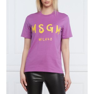 T-shirt MSGM w młodzieżowym stylu z okrągłym dekoltem