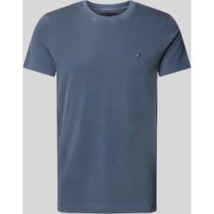 Niebieski t-shirt Tommy Hilfiger z bawełny w stylu casual