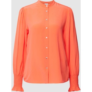 Pomarańczowa bluzka Tonno & Panna z długim rękawem z jedwabiu