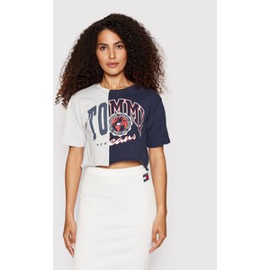 T-shirt Tommy Jeans w młodzieżowym stylu z krótkim rękawem z okrągłym dekoltem