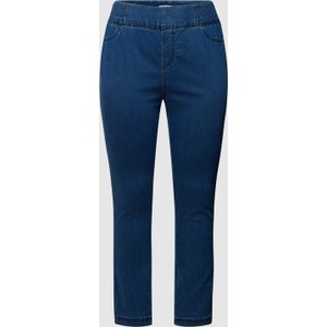 Granatowe jeansy Fransa Plus w street stylu z bawełny