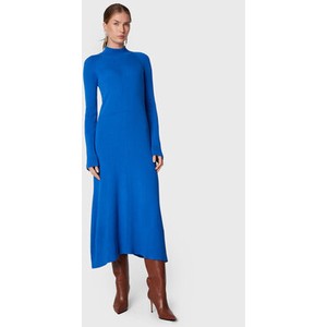 Niebieska sukienka Ivy Oak w stylu casual z długim rękawem