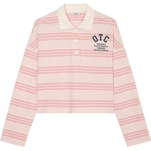 Różowa bluzka Marc O'Polo DENIM w stylu casual z długim rękawem