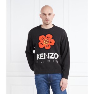 Sweter Kenzo z okrągłym dekoltem z bawełny w młodzieżowym stylu