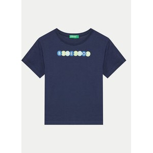 Granatowa koszulka dziecięca United Colors Of Benetton dla chłopców