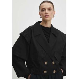 Czarna kurtka Answear Lab krótka w stylu klasycznym