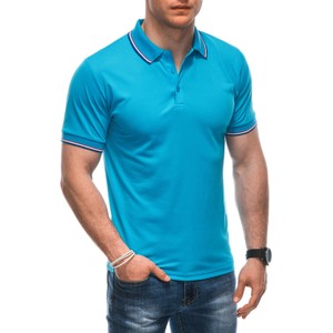 Niebieska koszulka polo Edoti w stylu casual
