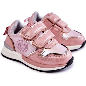Różowe buty sportowe dziecięce Big Star dla dziewczynek na rzepy