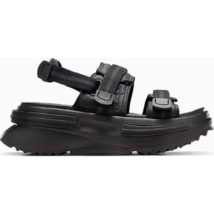 Czarne sandały Converse na platformie w stylu casual